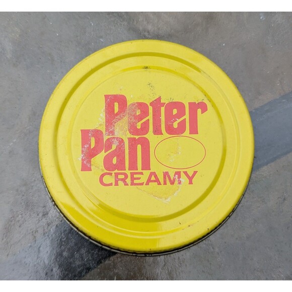 VTG Peter Pan Glass Peanut Butter Jars 80s Matching Creamy Crunchy Retro Yellow - Picture 3 of 9